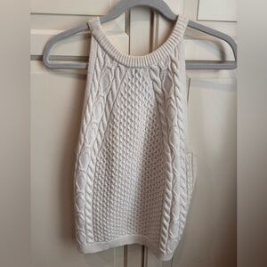 a new day Women's White Cable Knit Sweater Tank